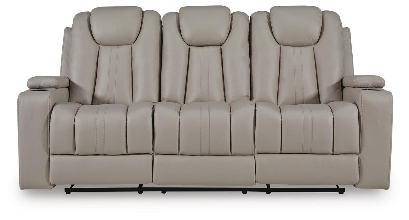 Elevate Edges - Reclining Sofa With Drop Down Table - Coin - Tallahassee Discount Furniture (FL)