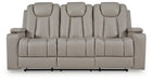 Elevate Edges - Reclining Sofa With Drop Down Table - Coin - Tallahassee Discount Furniture (FL)