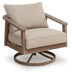 Harmony Headlands - Swivel Lounge With Cushion - Natural / Gray - Tallahassee Discount Furniture (FL)