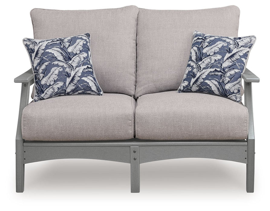 Cove Beach - Loveseat With Cushion - Gray - Tallahassee Discount Furniture (FL)