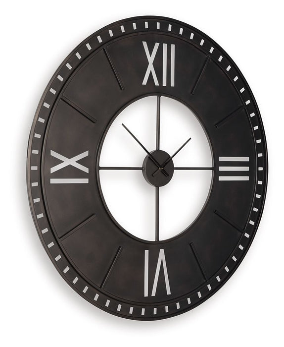 Lytle - Wall Clock - Antique Brown - Tallahassee Discount Furniture (FL)