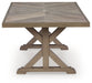Laguna Heights - Rectangular Dining Table With Umbrella Option - Beige - Tallahassee Discount Furniture (FL)