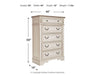 Realyn - Five Drawer Chest - White / Brown / Beige - Tallahassee Discount Furniture (FL)