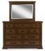 Taffenbrook - Medium Brown - Dresser And Mirror - Tallahassee Discount Furniture (FL)