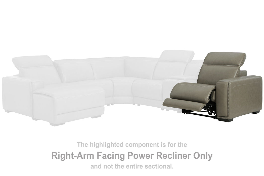 Correze - Gray - RAF Zero Wall Power Recliner - Tallahassee Discount Furniture (FL)