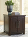 Breckington - Dark Brown - Rectangular 2-door End Table - Tallahassee Discount Furniture (FL)