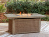 Laguna Heights - Rectangular Fire Pit Table - Beige - Tallahassee Discount Furniture (FL)