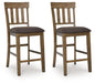 Urbinforte - Upholstered Barstool (Set of 2) - Light Brown - Tallahassee Discount Furniture (FL)
