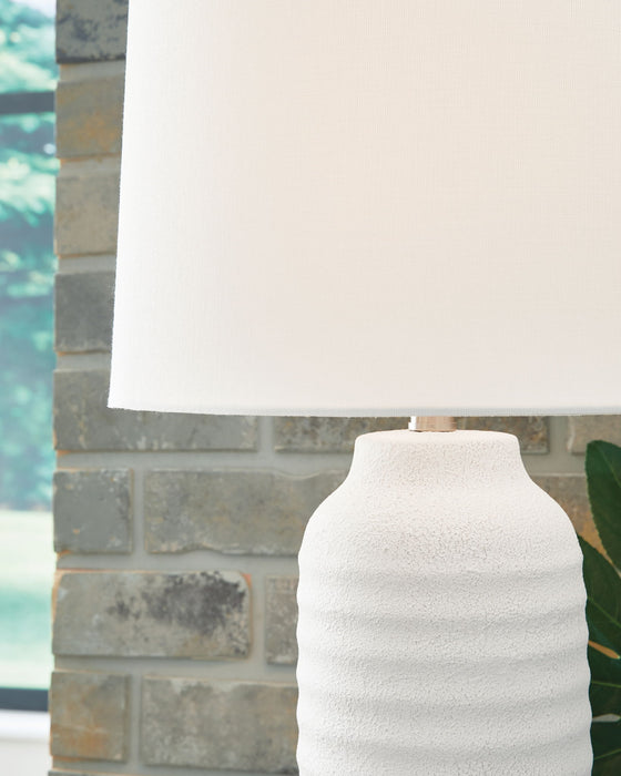 Vauville - Poly Table Lamp (Set of 2) - White - Tallahassee Discount Furniture (FL)