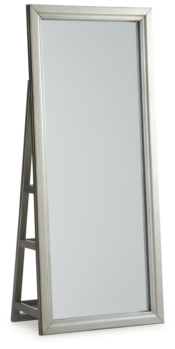 Evesen - Champagne - Floor Standing Mirror With Storage - Tallahassee Discount Furniture (FL)