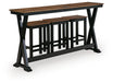 Wildenauer - Rectangular Dining Room Counter Table Set (Set of 4) - Brown / Black - Tallahassee Discount Furniture (FL)