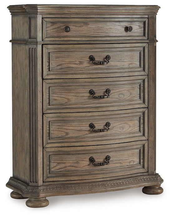 Ardenfield - Light Brown - Five Drawer Chest - Tallahassee Discount Furniture (FL)