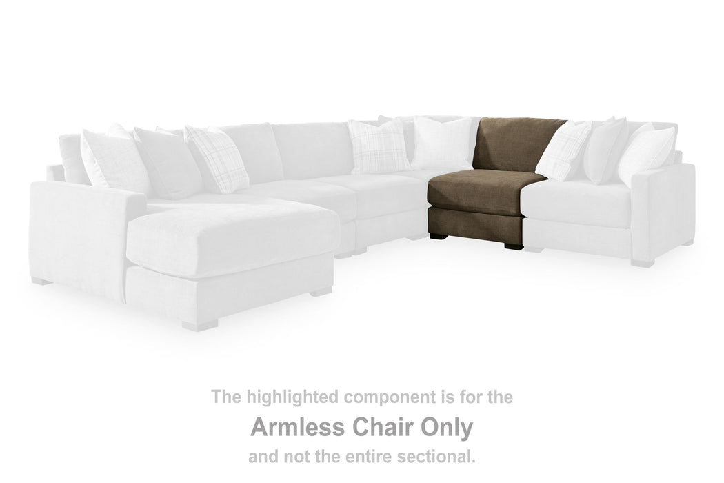 Camellia-Court - Armless Chair - Coffee - Tallahassee Discount Furniture (FL)