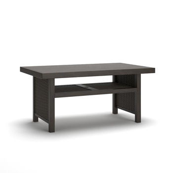Mesa Valley - Rectangular Multi-Use Table With Umbrella Option - Dark Brown - Tallahassee Discount Furniture (FL)