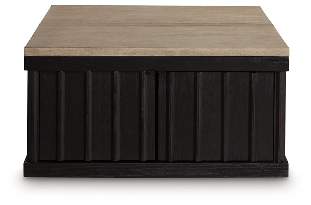Rylandyn - Lift Top Cocktail Table - Black / Light Brown - Tallahassee Discount Furniture (FL)