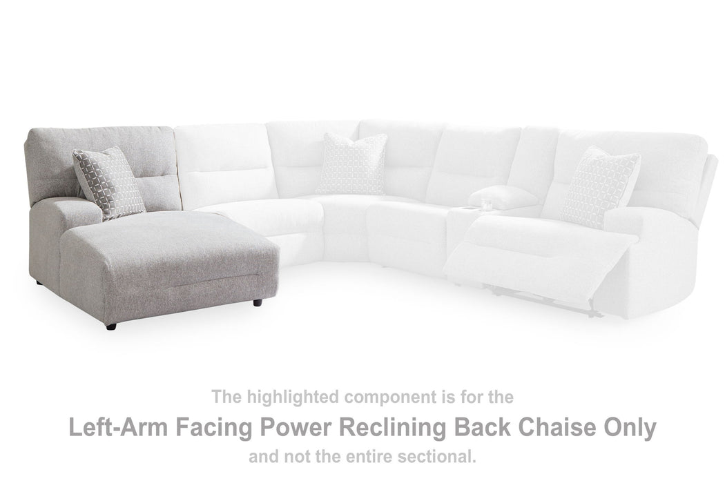 Acklen Place - Pewter - Laf Power Reclining Back Chaise - Tallahassee Discount Furniture (FL)