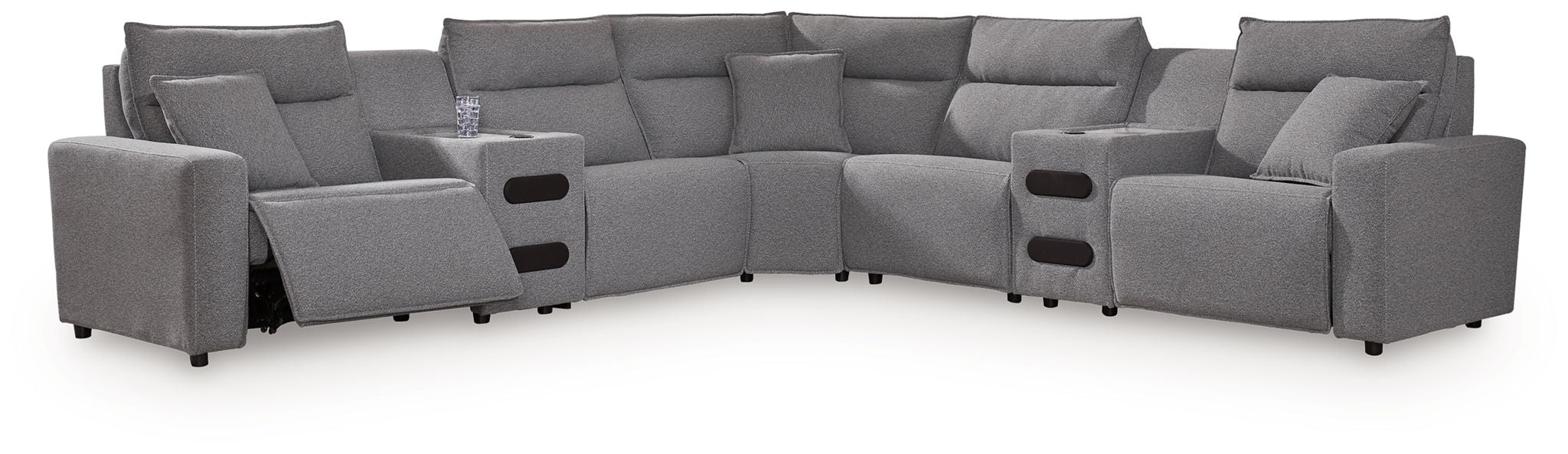 Modmax II - Reclining Sectional - Salt And Pepper - Tallahassee Discount Furniture (FL)