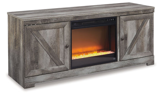 Wynnlow - 63" TV Stand With Glass/Stone Fireplace Insert - Gray - Tallahassee Discount Furniture (FL)