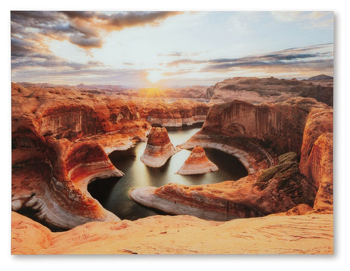 Deemsdon - Blue / Amber - Wall Art - Tallahassee Discount Furniture (FL)