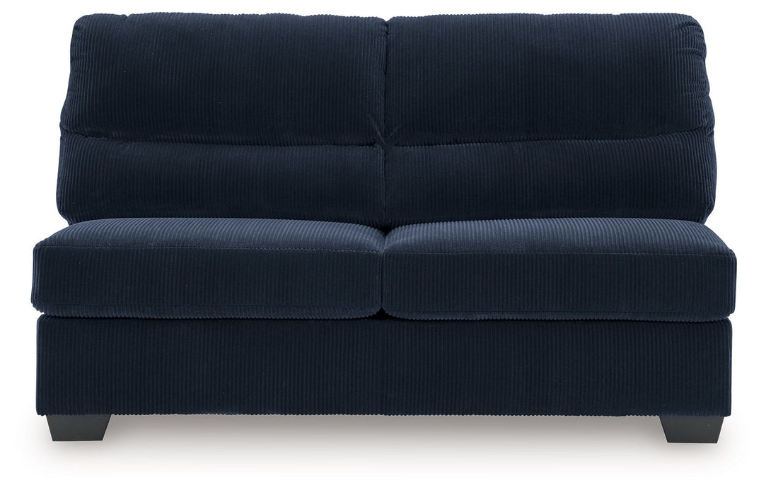 SimpleJoy - Armless Loveseat - Navy - Tallahassee Discount Furniture (FL)