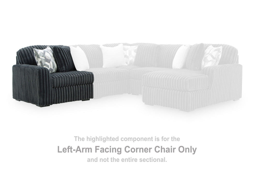 Midnight-Madness - LAF Corner Chair - Gunmetal - Tallahassee Discount Furniture (FL)