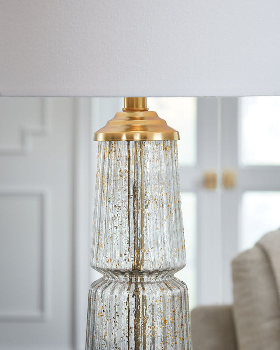 Bakersboro - Clear / Gold Finish - Glass Table Lamp - Tallahassee Discount Furniture (FL)