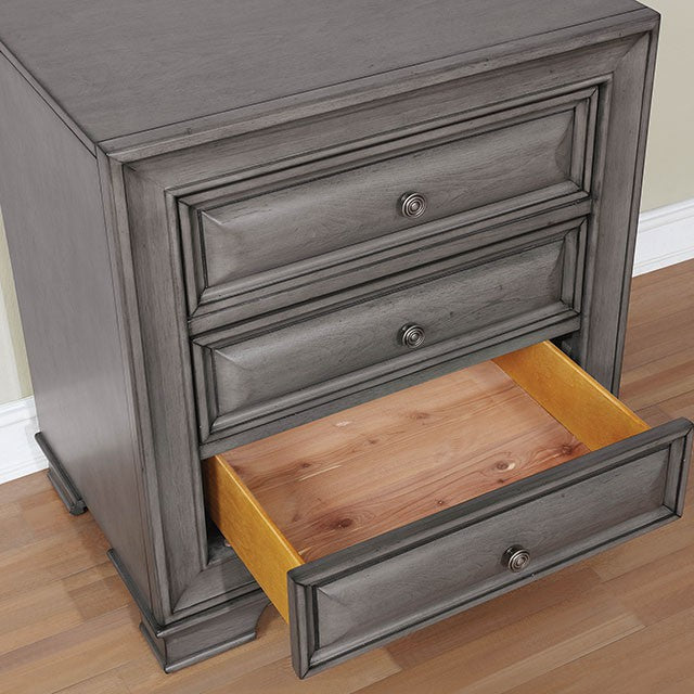Brandt Gray Night Stand - Tallahassee Discount Furniture (FL)