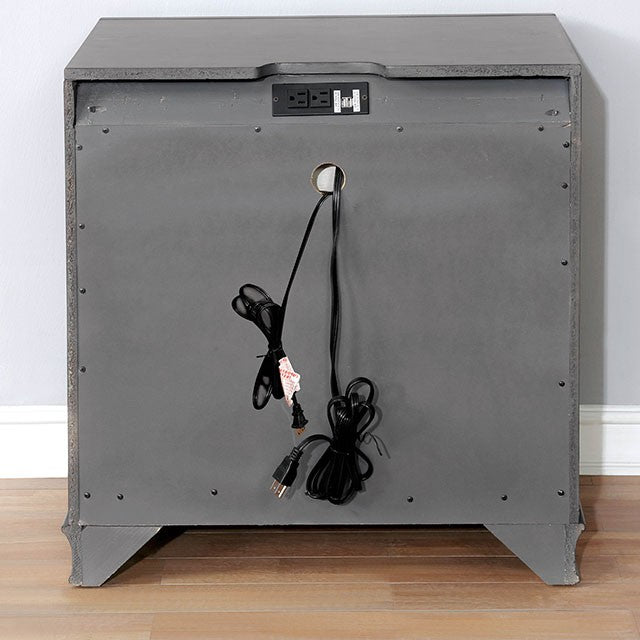 Brandt Gray Night Stand - Tallahassee Discount Furniture (FL)