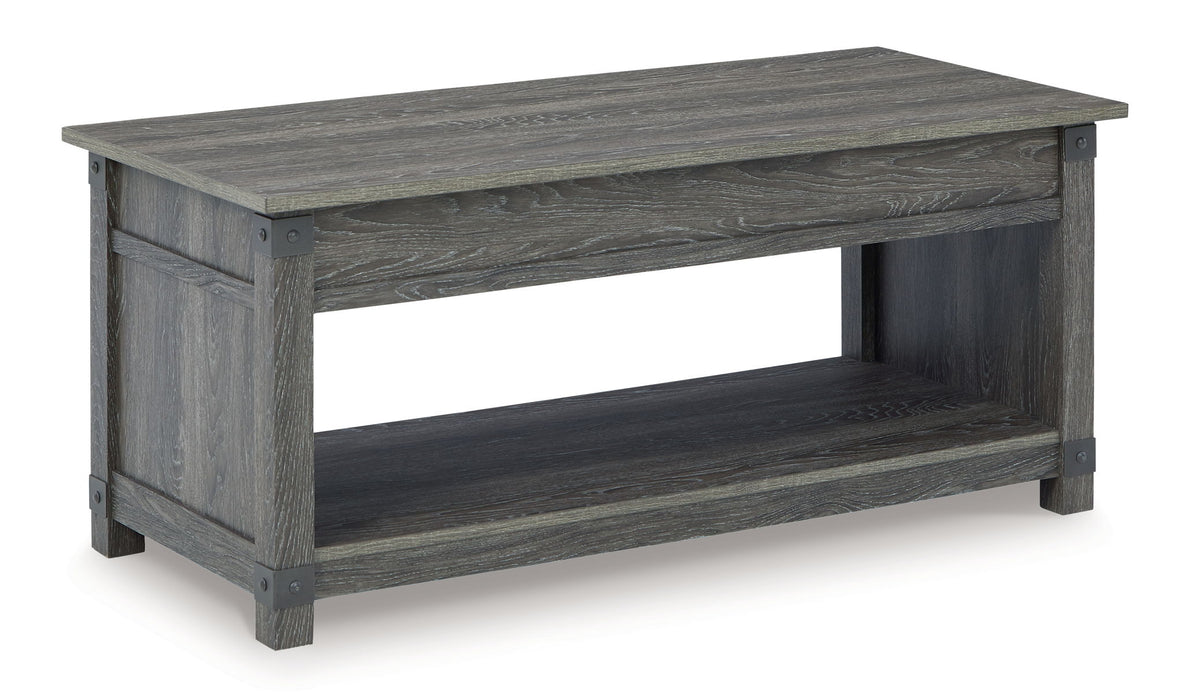 Freedan - 3 Pc. - Coffee Table, 2 End Tables - Grayish Brown - Tallahassee Discount Furniture (FL)