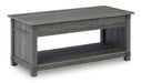 Freedan - 3 Pc. - Coffee Table, 2 End Tables - Grayish Brown - Tallahassee Discount Furniture (FL)