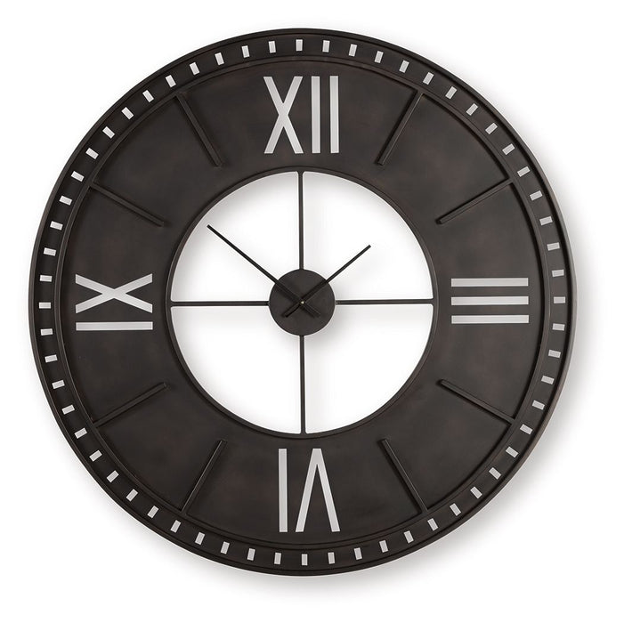 Lytle - Wall Clock - Antique Brown - Tallahassee Discount Furniture (FL)