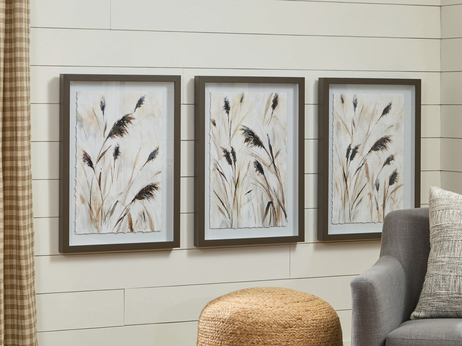 Honslow - Brown / Black / White - Wall Art Set (Set of 3) - Tallahassee Discount Furniture (FL)