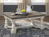 Havalance - Rectangular Cocktail Table - Gray / White - Tallahassee Discount Furniture (FL)