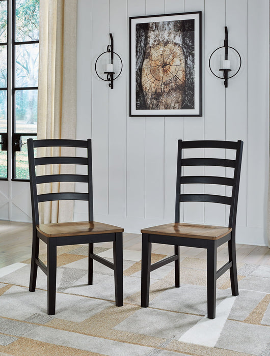 Wildenauer - Brown / Black - Dining Room Side Chair (Set of 2) - Tallahassee Discount Furniture (FL)