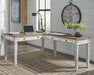 Realyn - Home Office L Shaped Desk - White / Brown - Tallahassee Discount Furniture (FL)