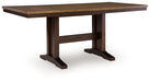 Rylandeen - Rectangular Dining Room Counter Height Extension Table - Light Brown / Dark Brown - Tallahassee Discount Furniture (FL)