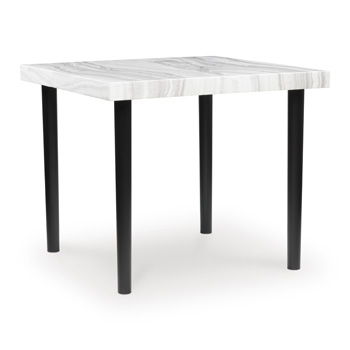 Mervannie - Square Dining Room Counter Table - Gray / Black - Tallahassee Discount Furniture (FL)