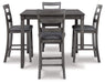 Bridson - Square Counter TBL Set (Set of 5) - Gray - Tallahassee Discount Furniture (FL)
