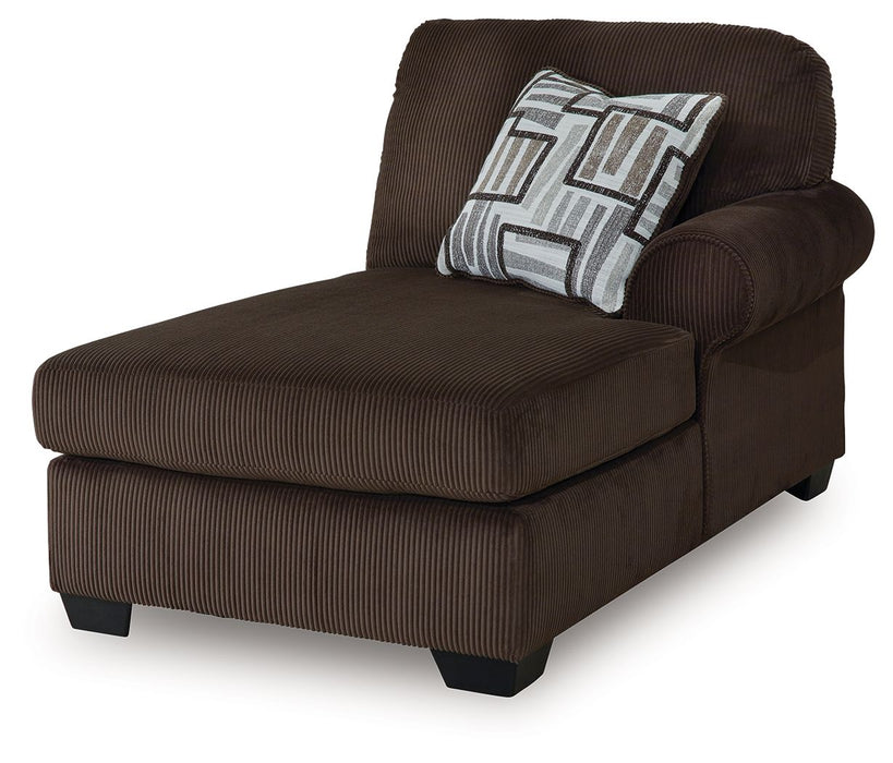 Kimlee - Chocolate - RAF Corner Chaise - Tallahassee Discount Furniture (FL)