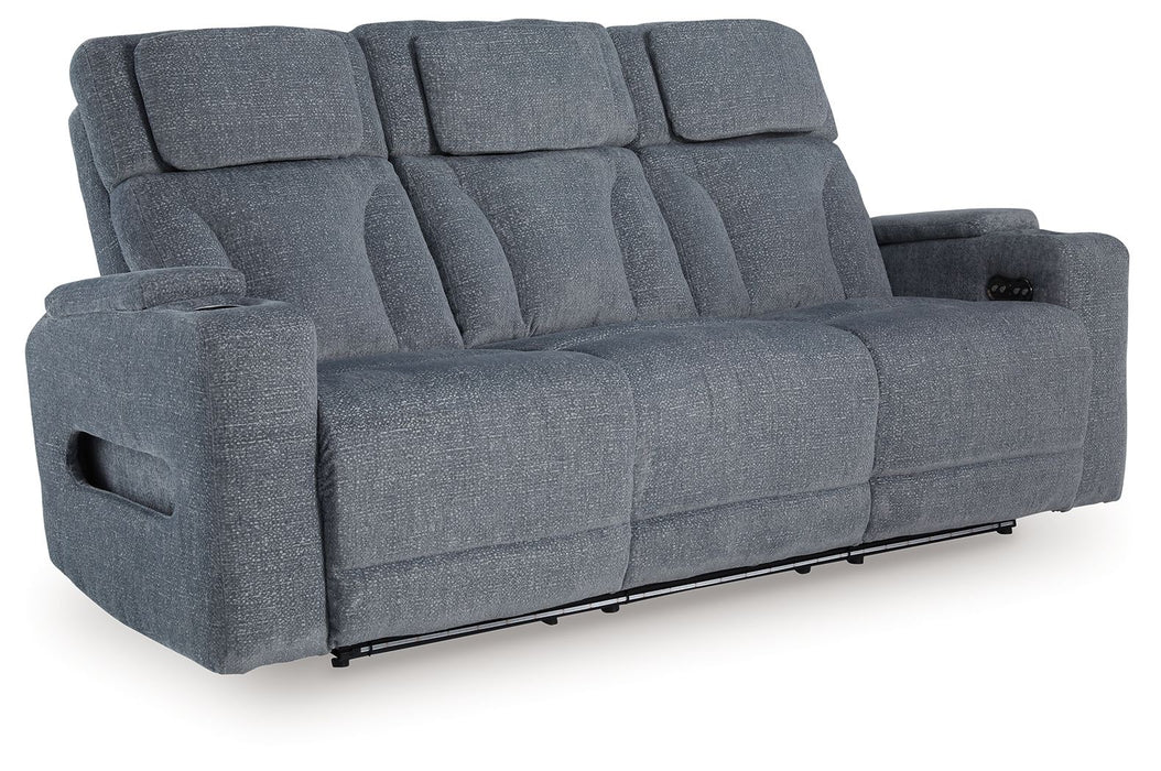 Studio Cave - Steel - Power Reclining Sofa - Tallahassee Discount Furniture (FL)