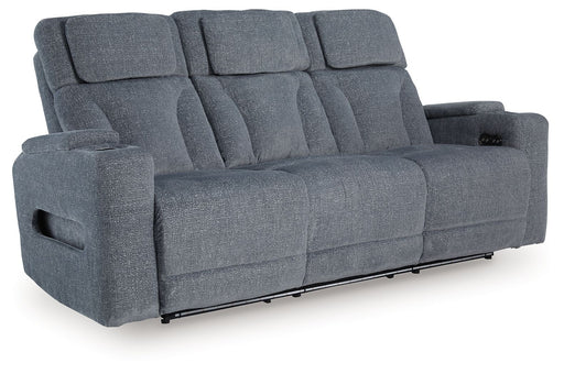 Studio Cave - Steel - Power Reclining Sofa - Tallahassee Discount Furniture (FL)