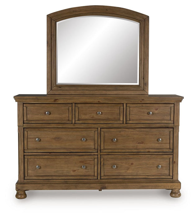 Feddinger - Medium Brown - Dresser And Mirror - Tallahassee Discount Furniture (FL)