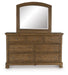 Feddinger - Medium Brown - Dresser And Mirror - Tallahassee Discount Furniture (FL)