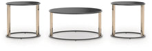 Hannerly - Black / Gold Finish - Occasional Table Set (Set of 3) - Tallahassee Discount Furniture (FL)