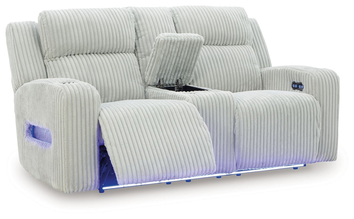 Forest Lake - Power Reclining Loveseat With Console / Adj Headrest - Tallahassee Discount Furniture (FL)