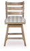 Ridgester - Upholstered Swivel Barstool (Set of 2) - Light Brown - Tallahassee Discount Furniture (FL)