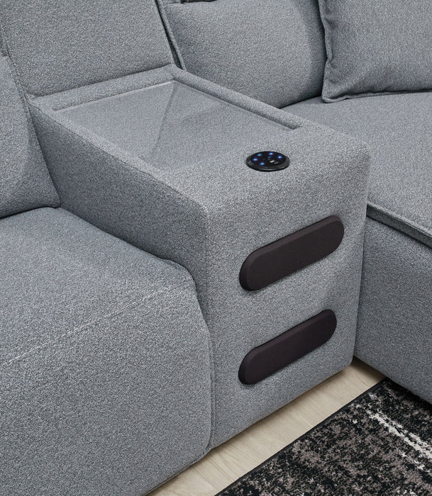 ModMax II - Salt And Pepper - Reclining Sectional - Tallahassee Discount Furniture (FL)