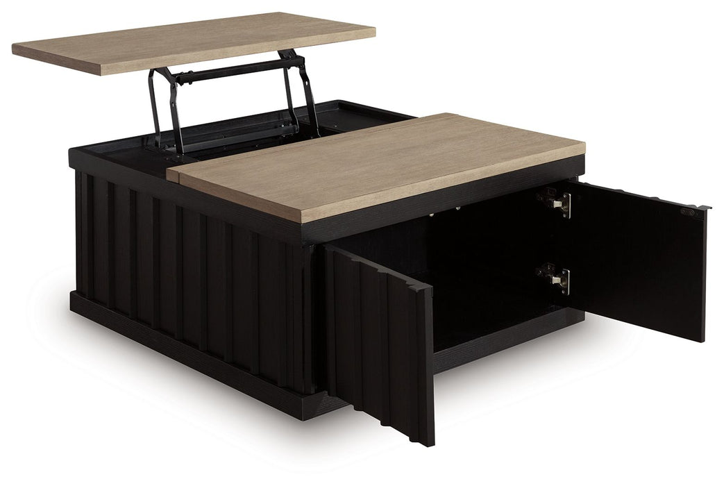 Rylandyn - Lift Top Cocktail Table - Black / Light Brown - Tallahassee Discount Furniture (FL)