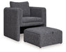 Vreni - Charcoal / Black - Accent Chair - Tallahassee Discount Furniture (FL)