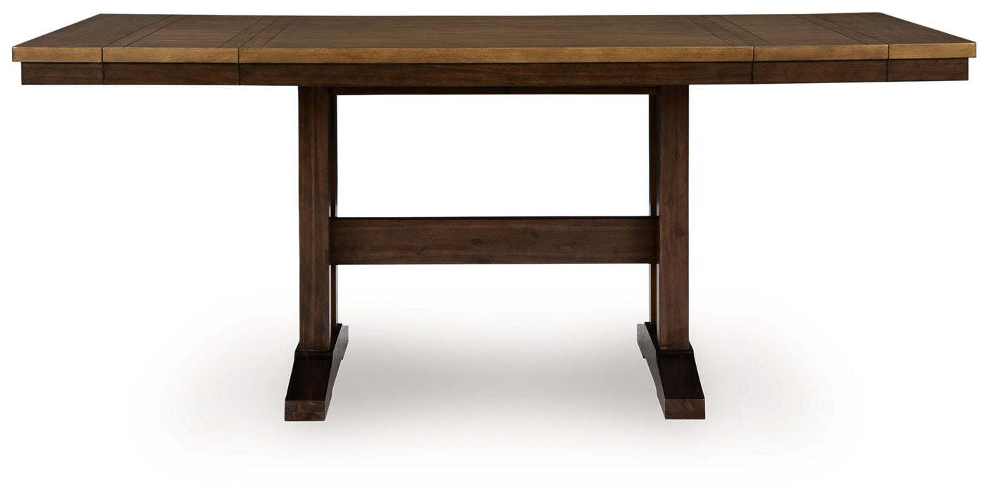 Rylandeen - Rectangular Dining Room Counter Height Extension Table - Light Brown / Dark Brown - Tallahassee Discount Furniture (FL)